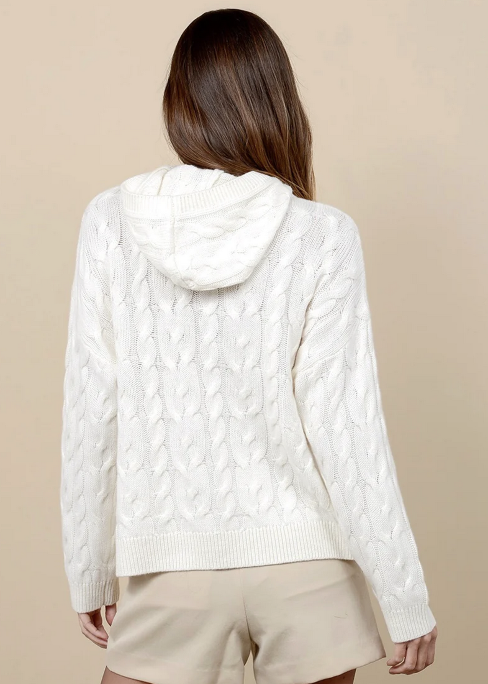 JAELYN CABLE KNIT SNOOD SWEATER