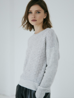 SEQUIN AND LUREX OPEN PULLOVER
