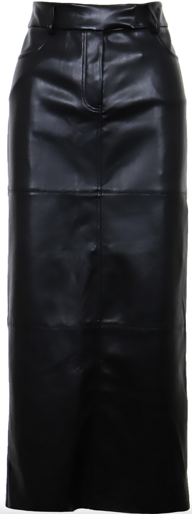 Lucy Paris KERRIGAN FAUX LEATHER MAXI SKIRT