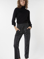 ESQUALO FAUX LEATHER SNAKE PRINT PANT