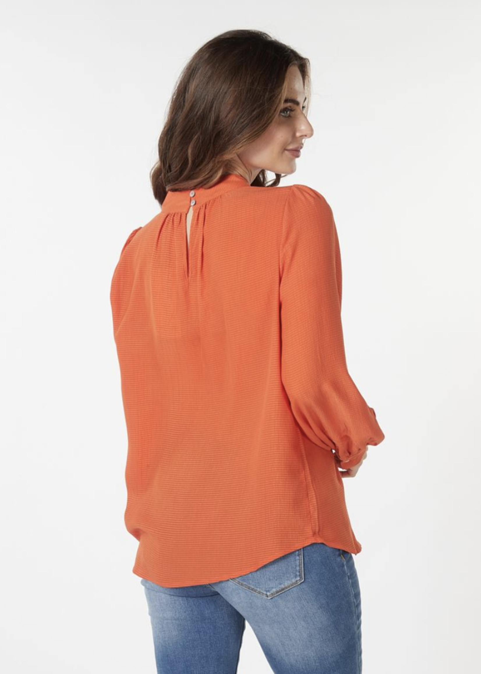 ESQUALO GATHERED COLLAR BLOUSE