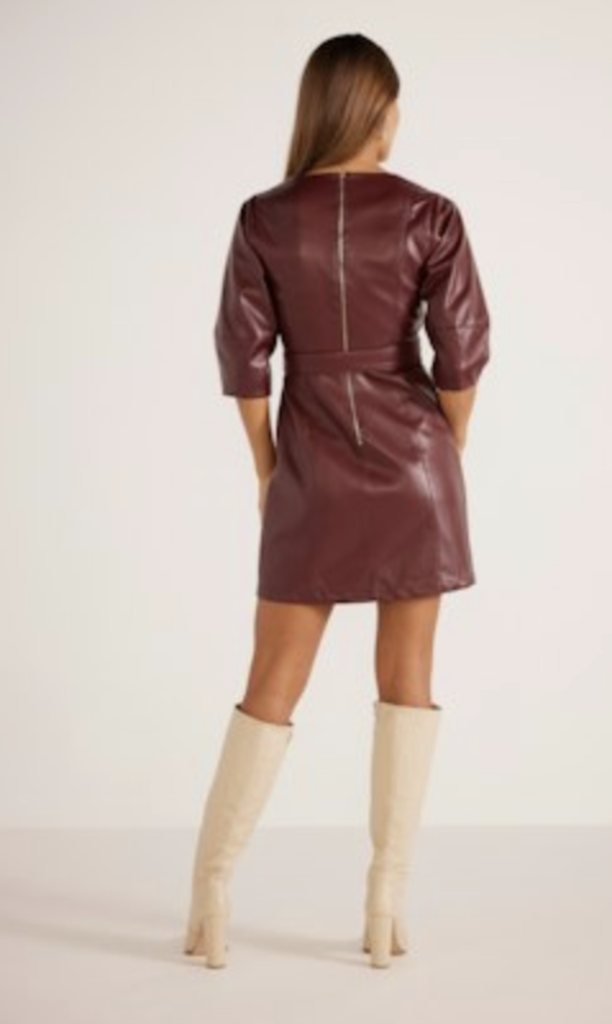 MINKPINK KIARAFAUX LEATHER MINI DRESS