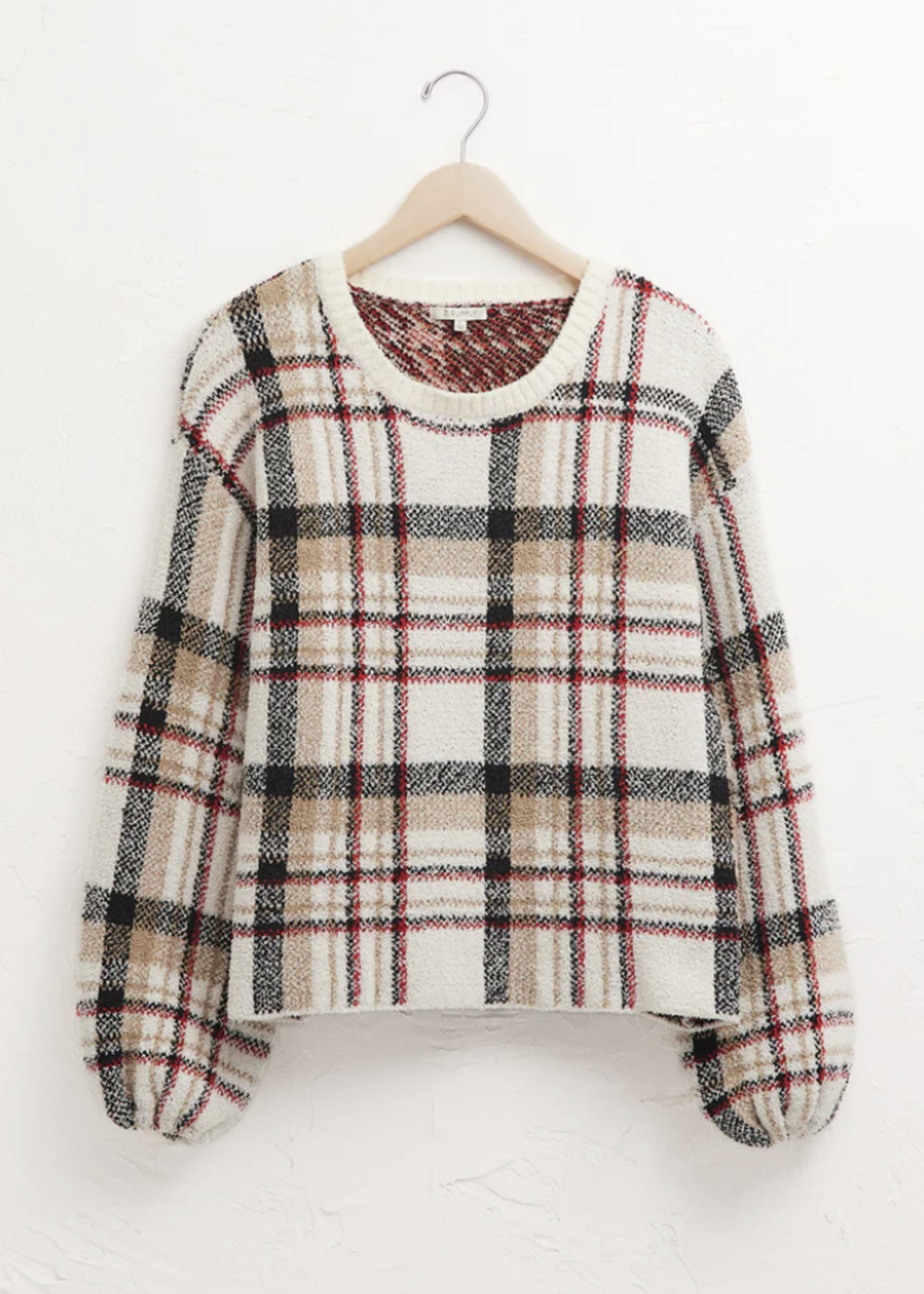 Z SUPPLY SOLANGE PLAID SWEATER