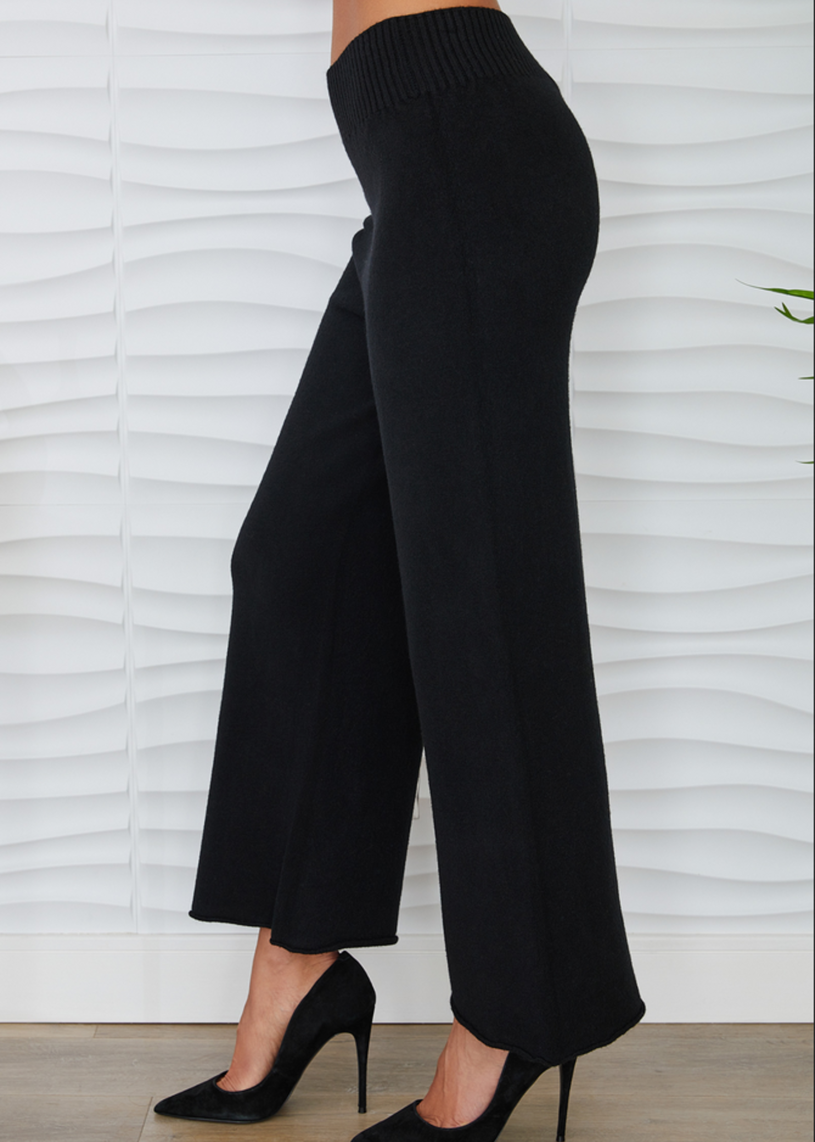 MILIO MILANO COZY KNIT WIDE LEG PANT