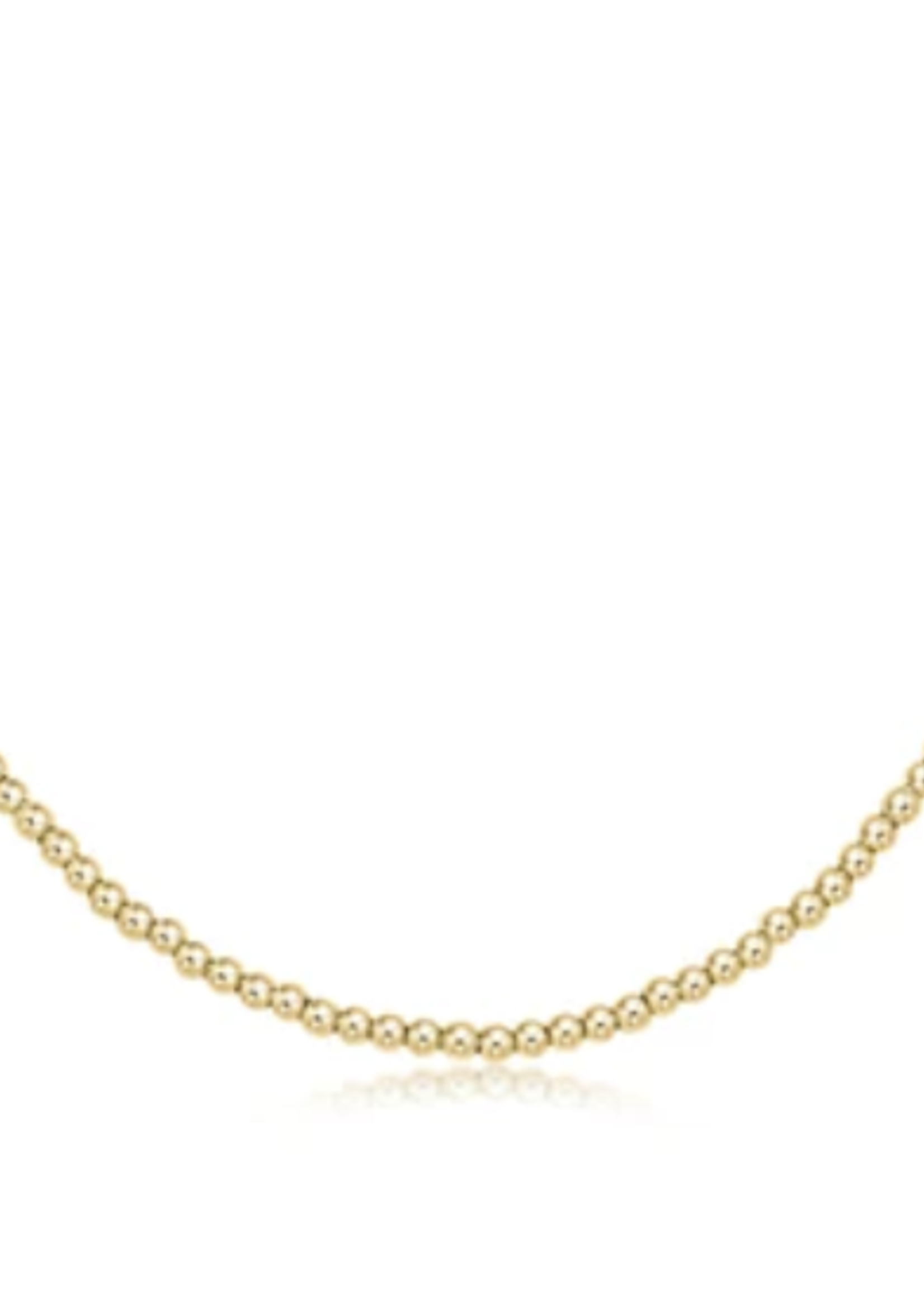 15" CHOKER CLASSIC GOLD 2MM BEAD