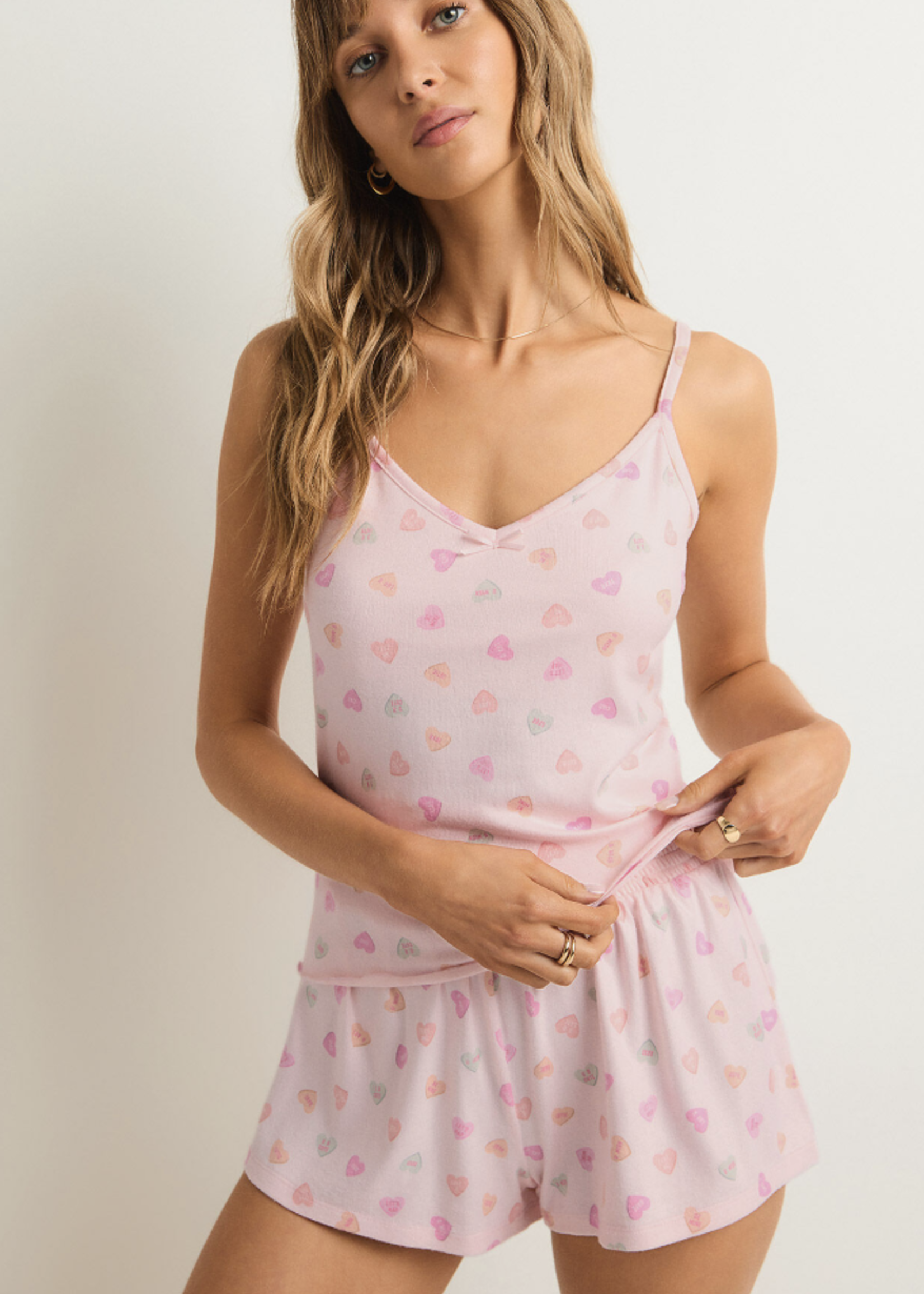Z SUPPLY LOUNGE CANDY HEARTS CAMI