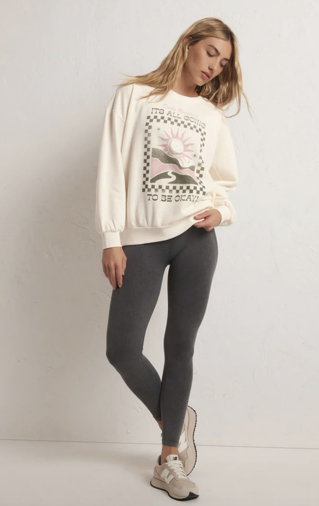 Z SUPPLY ACTIVE OVERSIZED OK! SWEATSHIRT