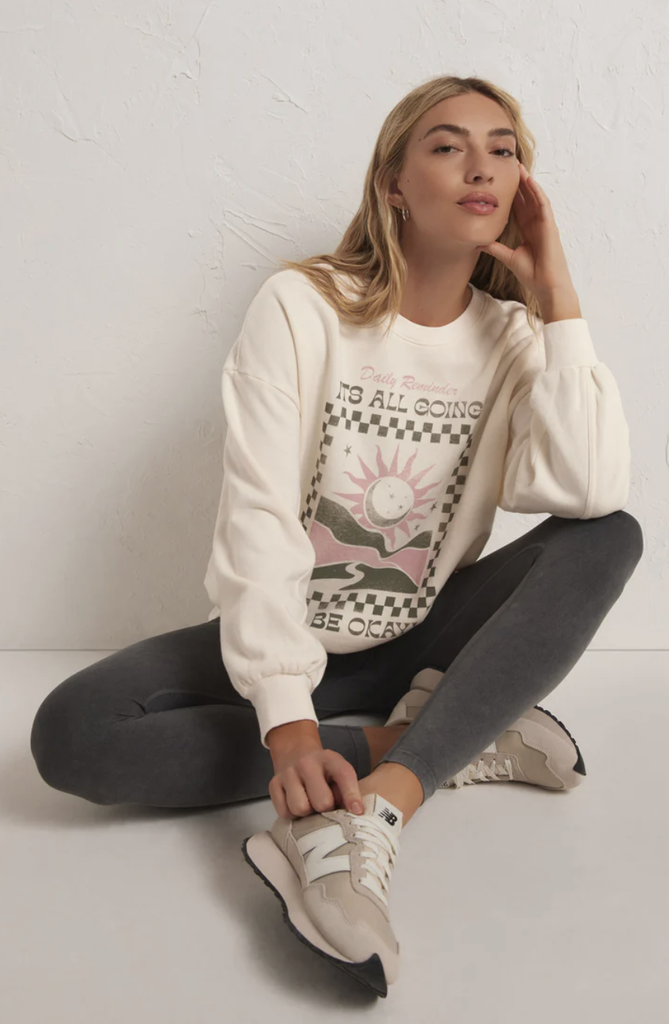 Z SUPPLY ACTIVE OVERSIZED OK! SWEATSHIRT