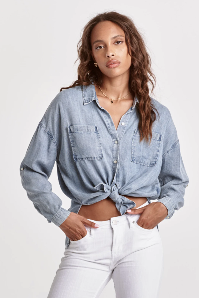 DEAR JOHN ARIANNA FRONT TIE SHIRT