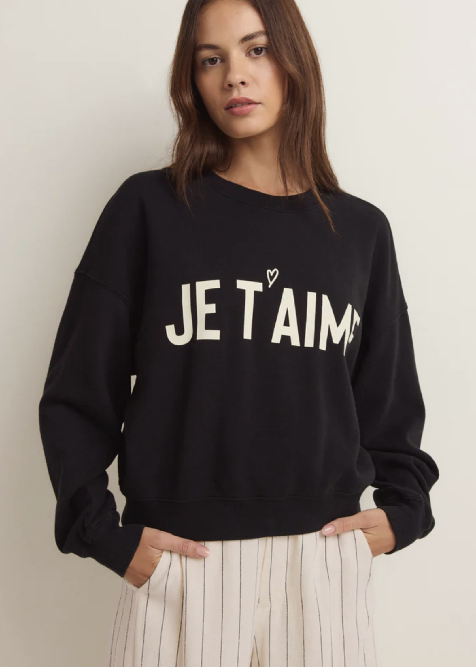 Z SUPPLY JE TAIME SWEATSHIRT