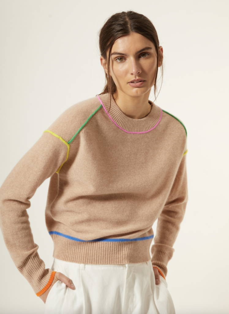 CREW W/ MULTI COLOR SEAMS