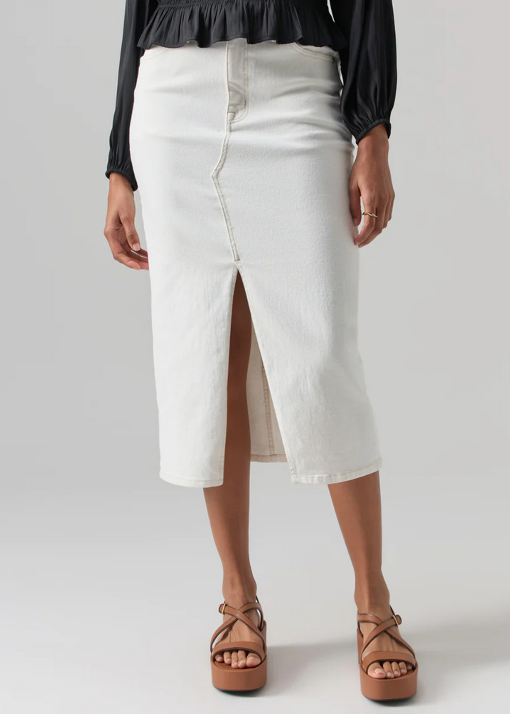 SANCTUARY DENIM MIDI SKIRT