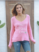 WOODEN SHIPS SALT TEQUILA LIME V COTTON SWEATER