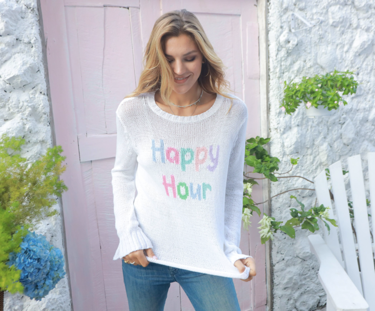 WOODEN SHIPS HAPPY HOUR CREW SWEATER