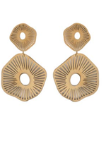 ST. ARMANDS OF DESIGNS OF SARASOTA GOLD ANEMONE STATEMENT EARRINGS