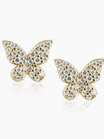 SAHIRA ELSIE PAVE BUTTERFLY STUDS