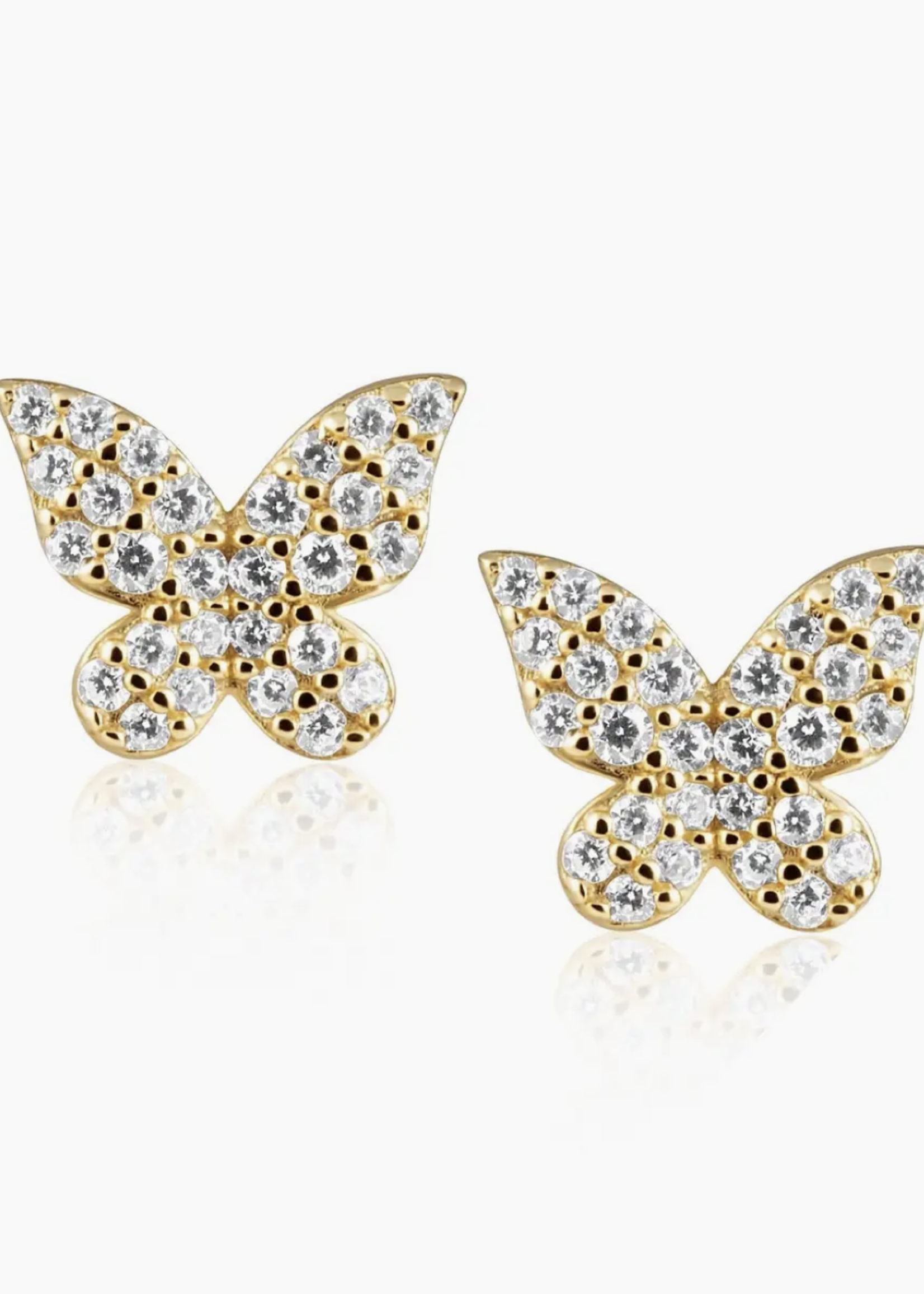 SAHIRA ELSIE PAVE BUTTERFLY STUDS