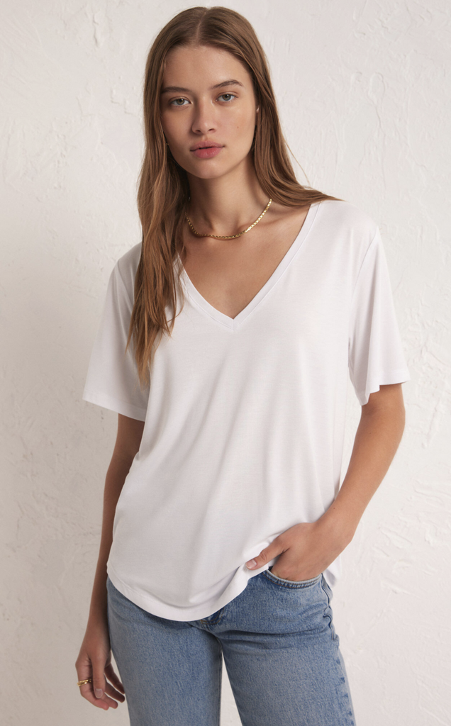 Z SUPPLY SAMMIE V-NECK TEE