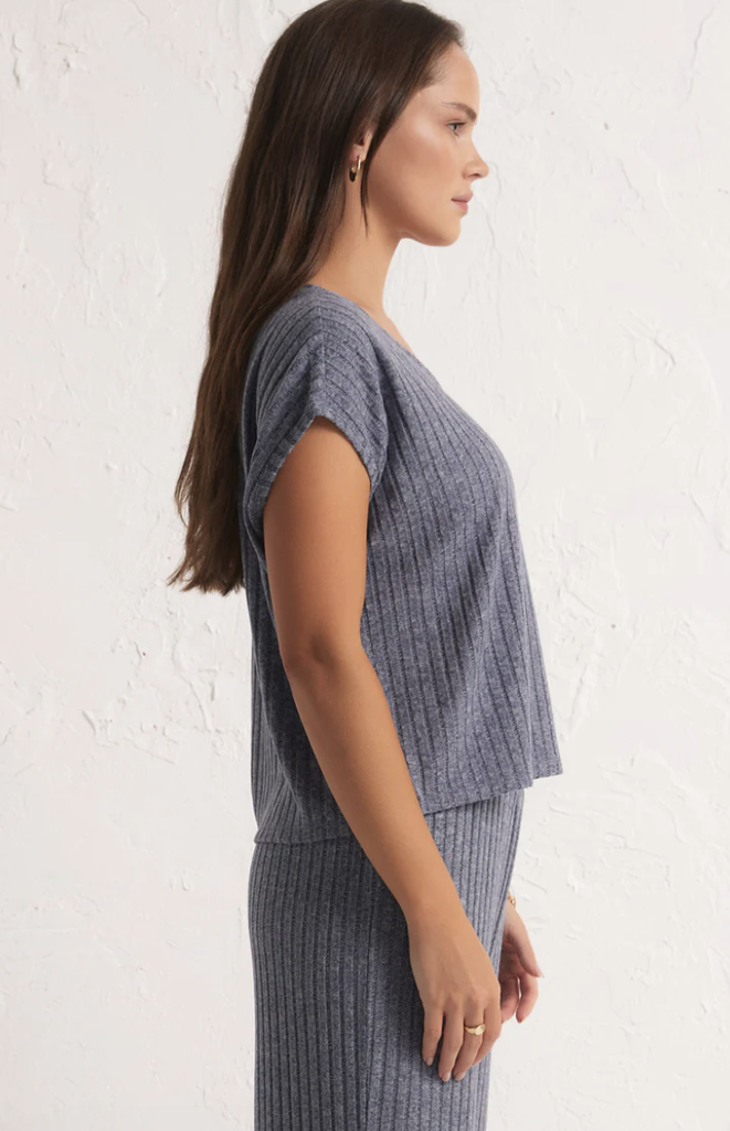 Z SUPPLY LOUNGE SHORELINE RIB TOP