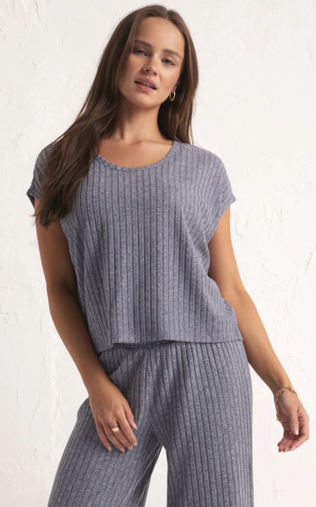 Z SUPPLY LOUNGE SHORELINE RIB TOP