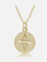 16" DIRECTION GOLD DISC NECKLACE