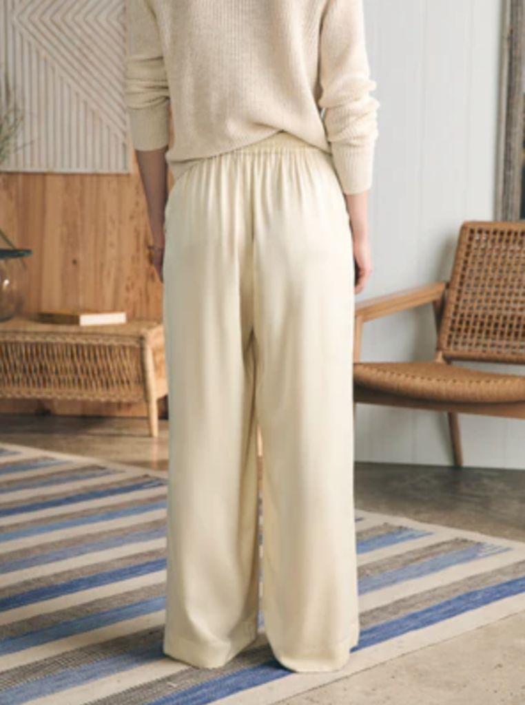FAHERTY SANDWASHED SILK GEMMA PANT