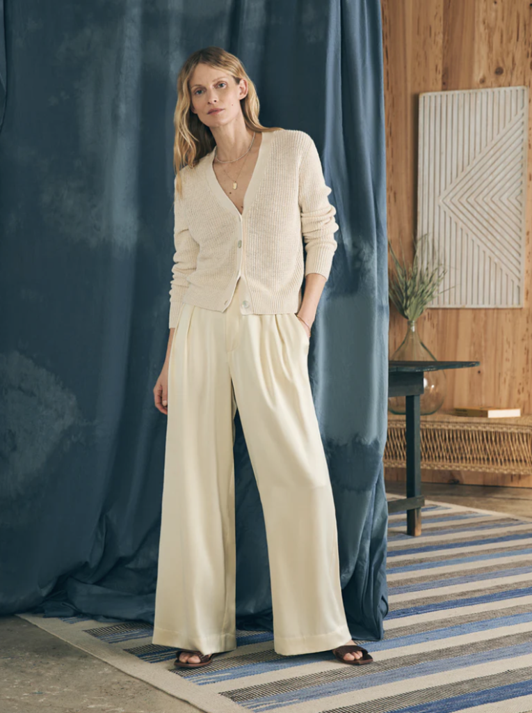 FAHERTY SANDWASHED SILK GEMMA PANT