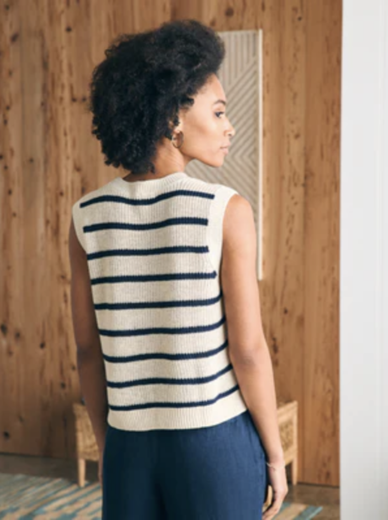 FAHERTY MIRAMAR LINEN MUSCLE TOP