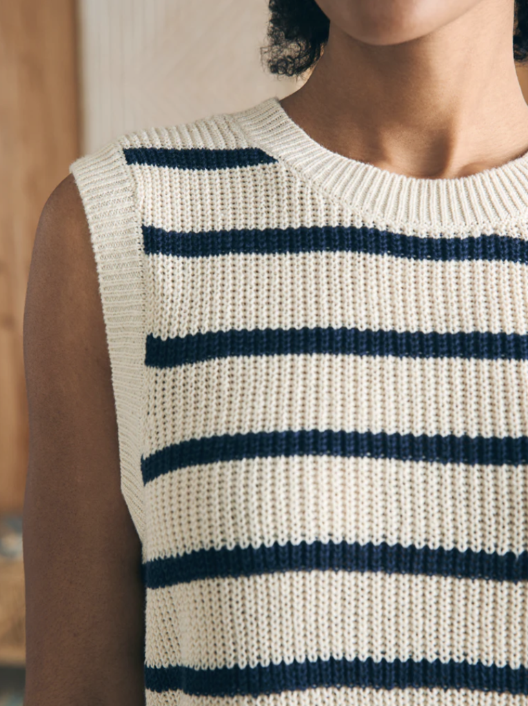 FAHERTY MIRAMAR LINEN MUSCLE TOP