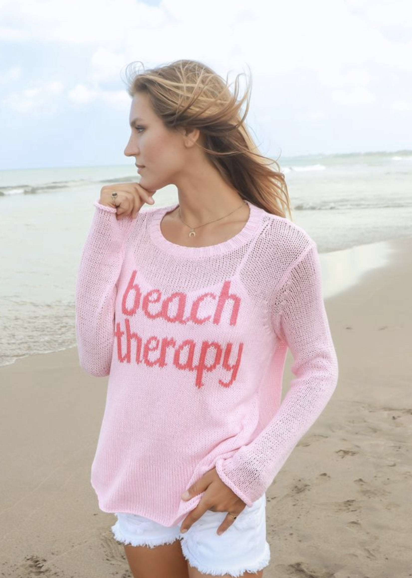 WOODEN SHIPS BEACH THERAPY CREW COTTON SWEATER