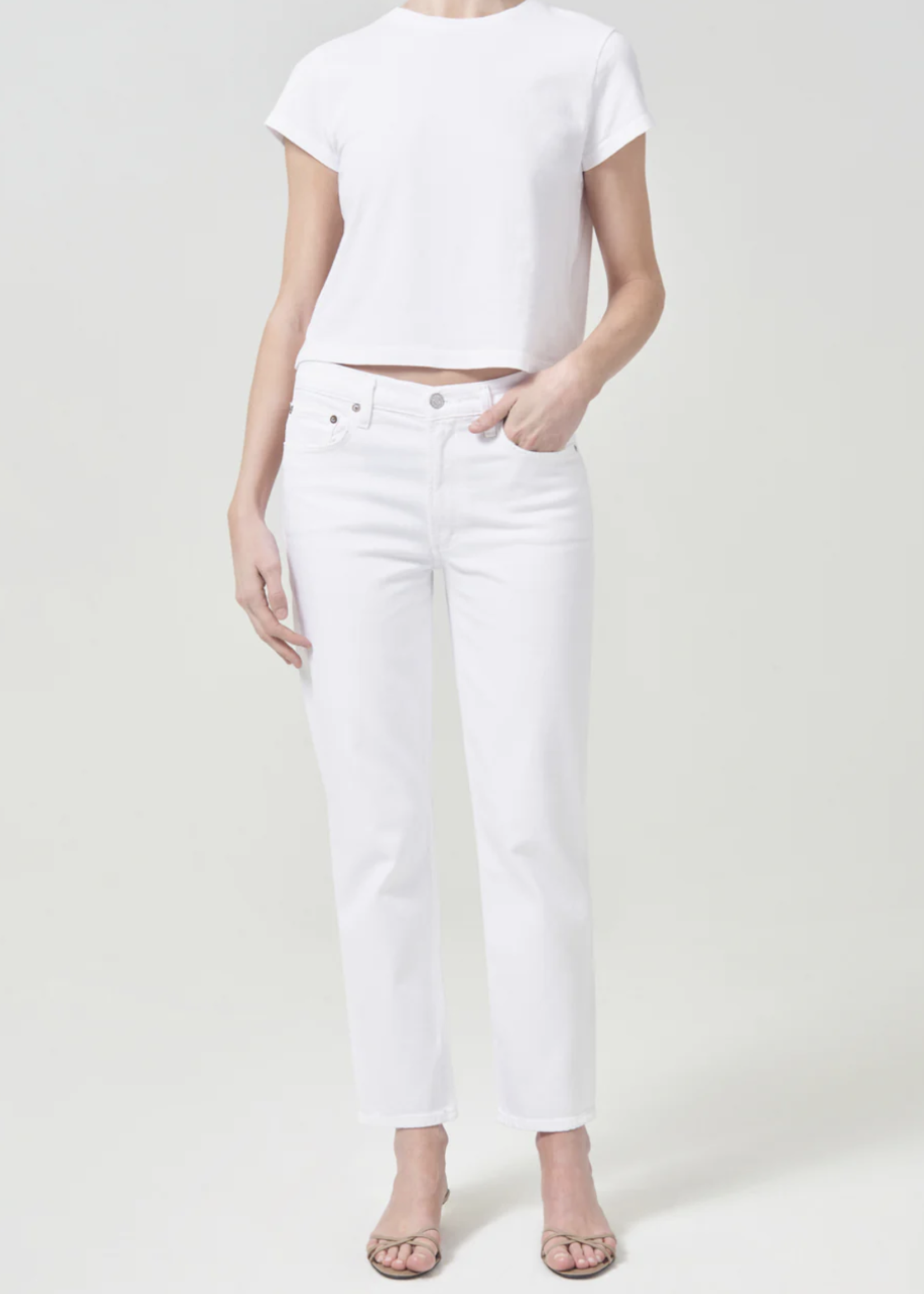 AGOLDE KYE MID RISE STRAIGHT CROP (STRETCH)
