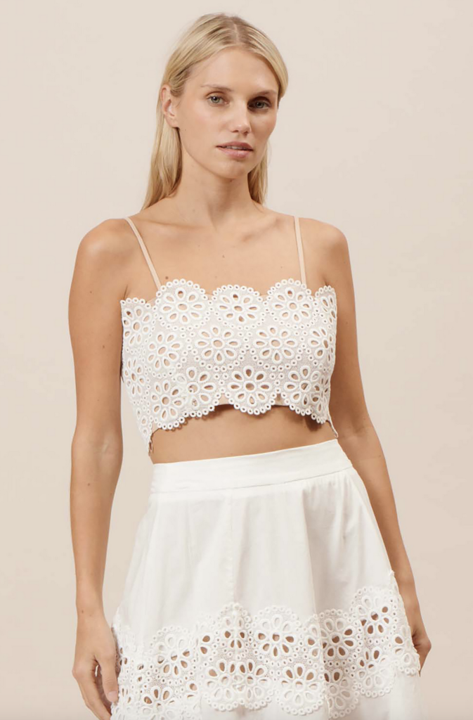 Lucy Paris MIMI EYELET TOP