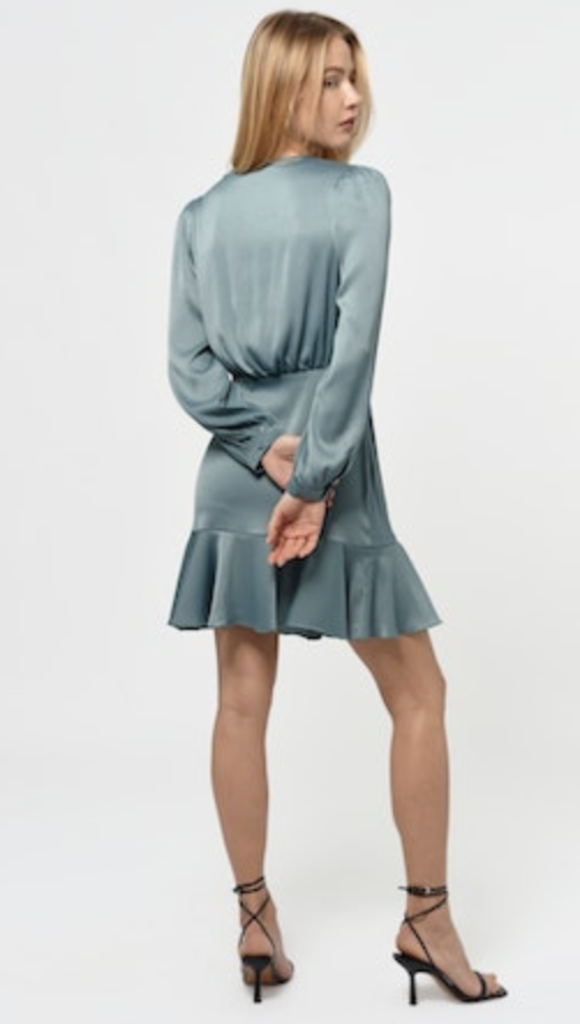 JOANNE RUCHED SATIN DRESS