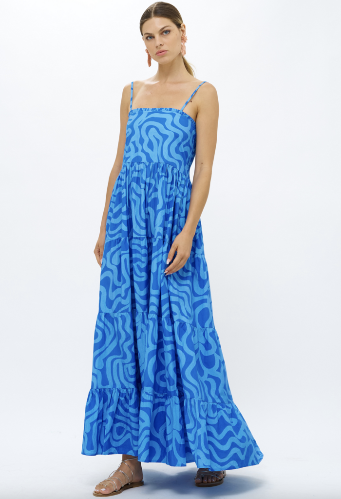 OLIPHANT SMOCKED BACK MAXI