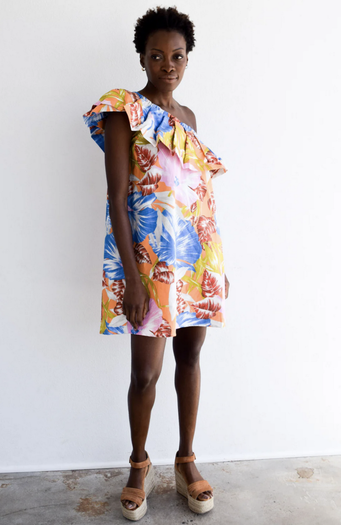 NEVER A WALLFLOWER ONE SHOULDER SHORT DRESS