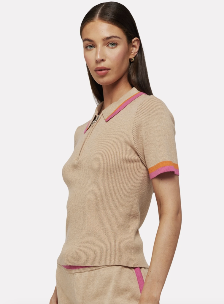 BRODIE VERITY ZIP UP POLO TEE