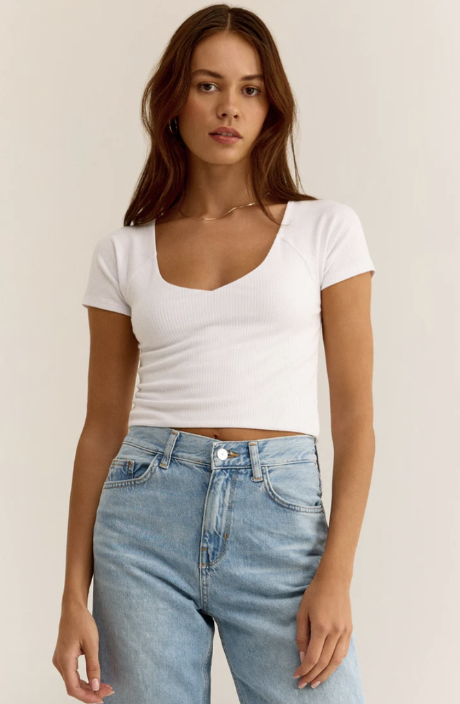 Z SUPPLY KALLEN RIB CROPPED TEE