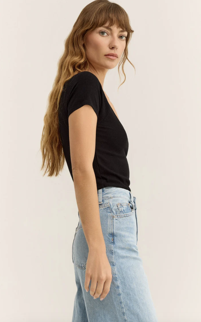 Z SUPPLY KALLEN RIB CROPPED TEE