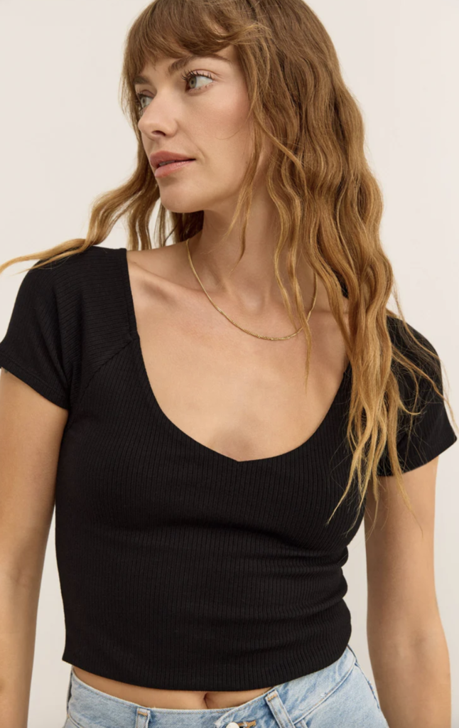 Z SUPPLY KALLEN RIB CROPPED TEE