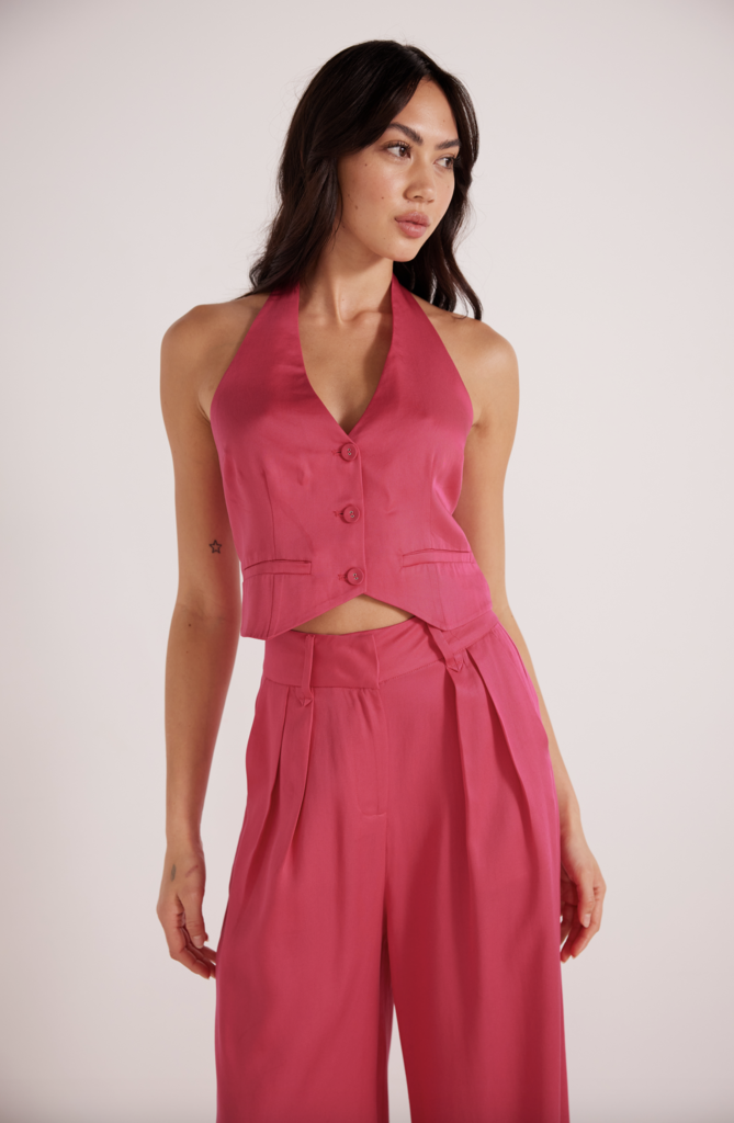 MINKPINK FABELLA HALTER NECK VEST