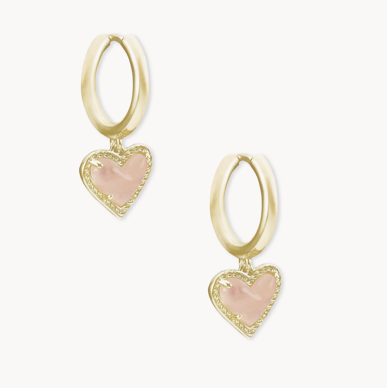 ARI HEART HUGGIE EARRINGS