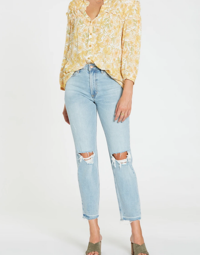 DEAR JOHN 11" SUPER HIGHRISE JODI STRAIGHT JEANS