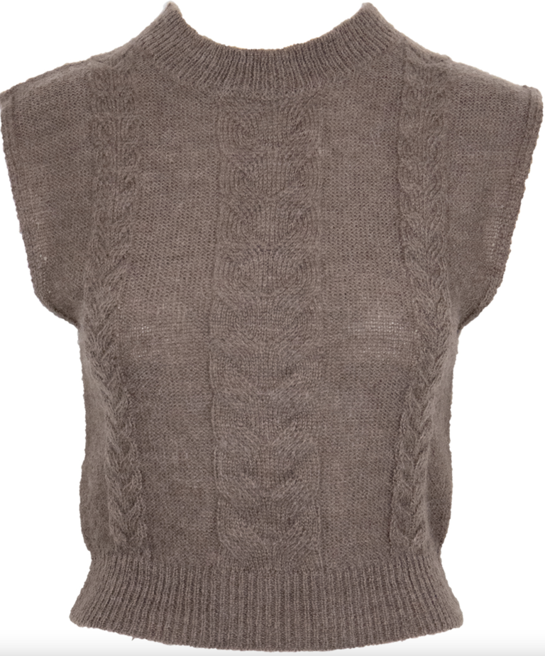 Lucy Paris QUENTIN CABLE KNIT TOP