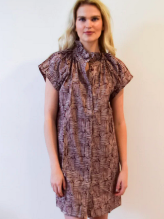 NEVER A WALLFLOWER VICKI BUTTON DOWN DRESS