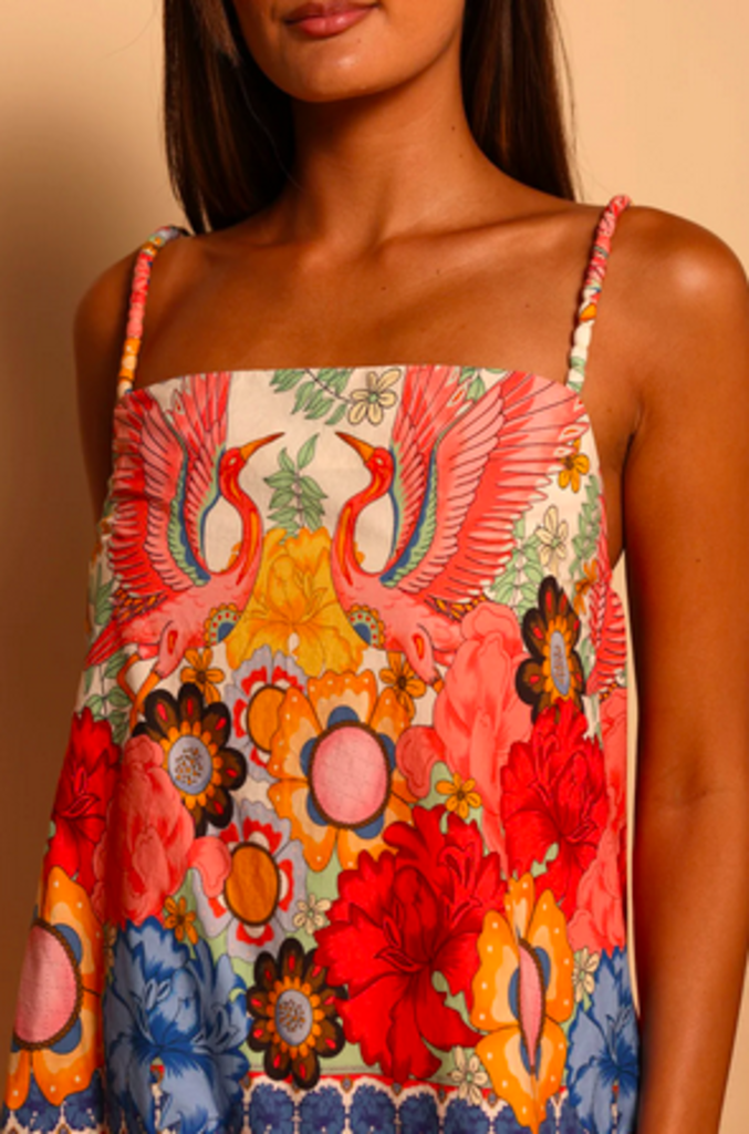 SHORE SHIFT MINI BORDER DRESS