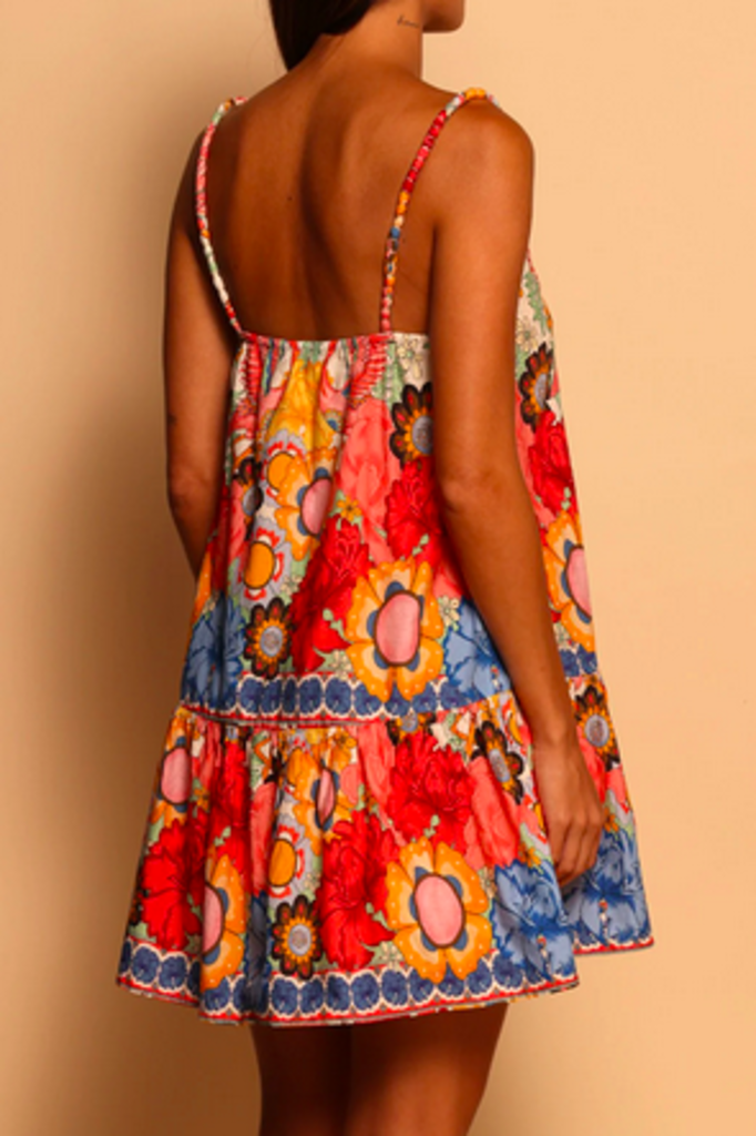 SHORE SHIFT MINI BORDER DRESS