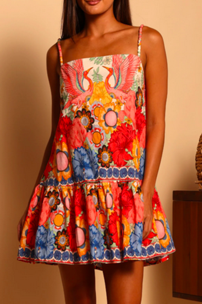 SHORE SHIFT MINI BORDER DRESS