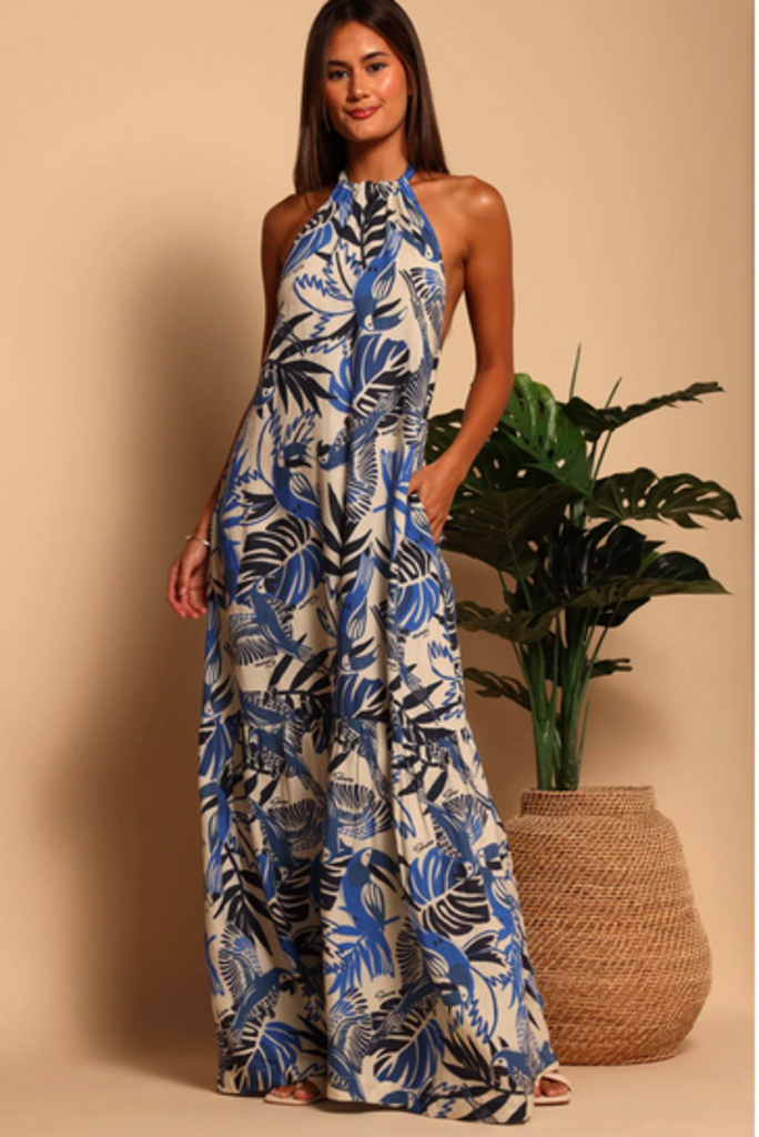 SHORE HANNAH HALTER MAXI