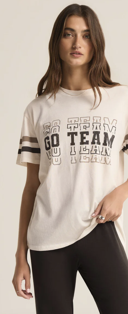 Z SUPPLY LOUNGE GO TEAM BOYFRIEND TEE