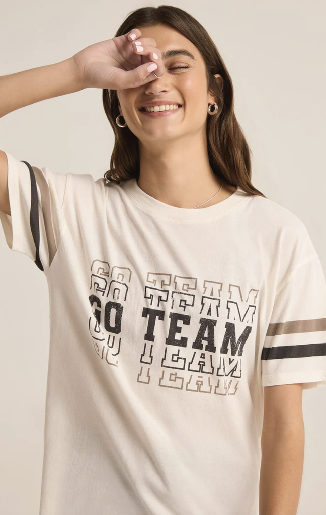 Z SUPPLY LOUNGE GO TEAM BOYFRIEND TEE